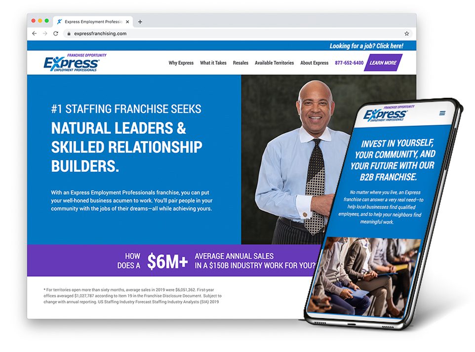 Express Employment Professionals Franchise website