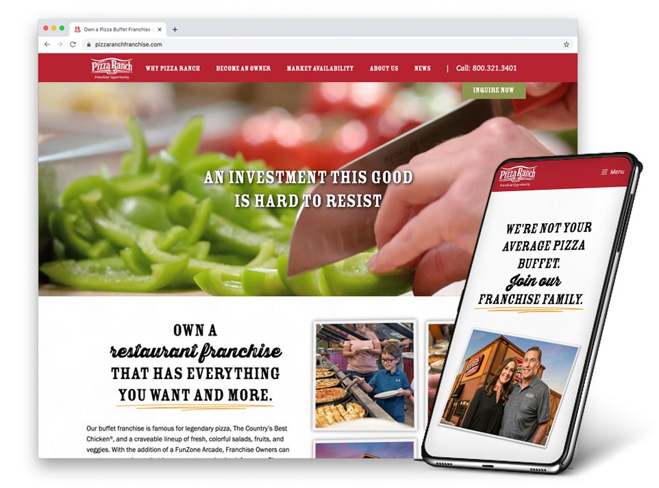 Pizza Ranch Franchise Website